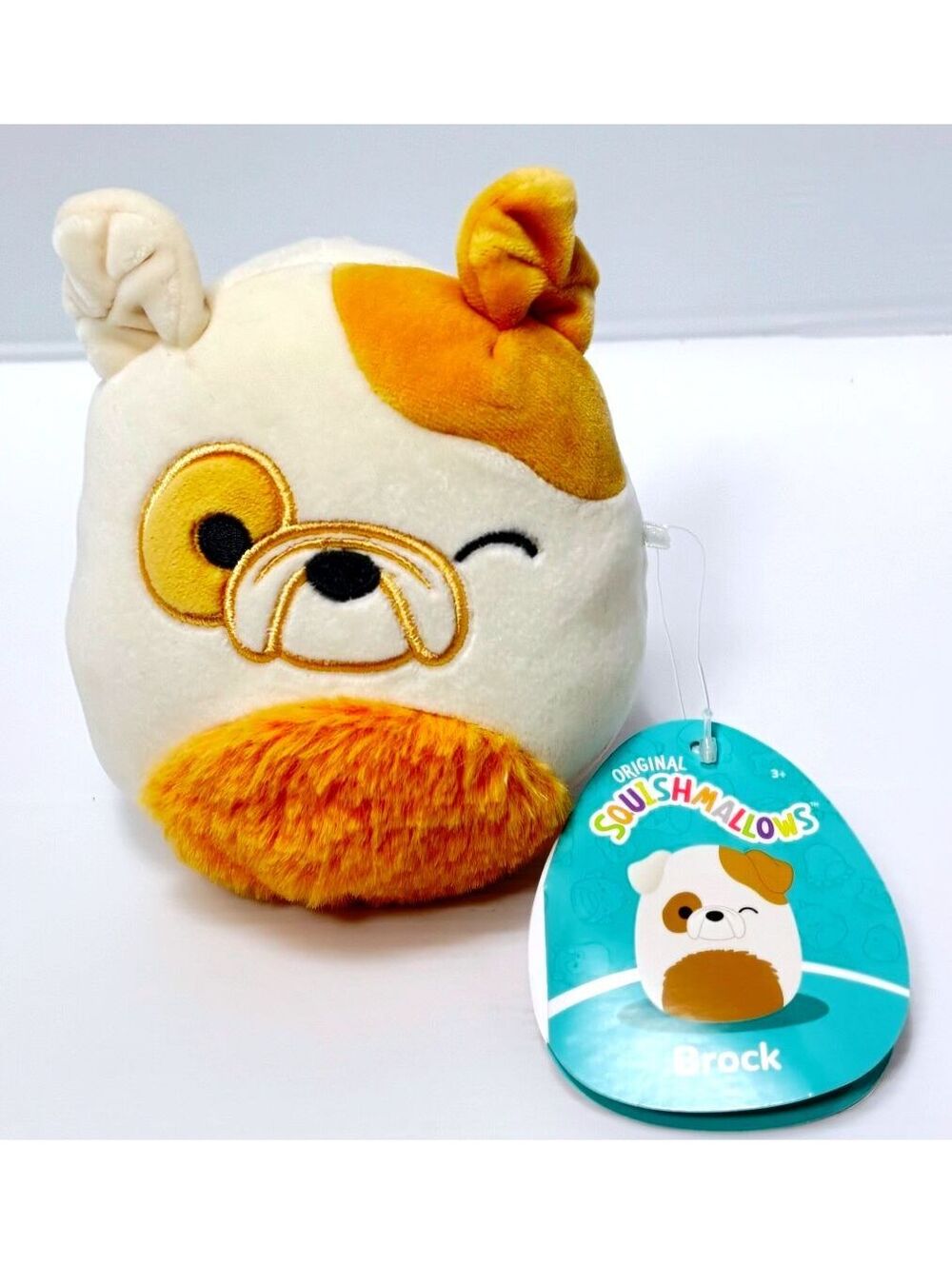 Original Squishmallows Brock Plush Toy - Soft, Squishy Bulldog Stuffed Animal
